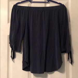 Blue off the shoulder top